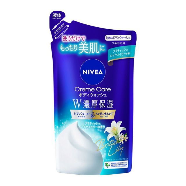 ニベア　クリームケアＢＷ　Ｗ濃厚保湿　ロイヤルリリー　つめかえ用　３４０ｍｌ