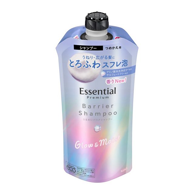 エッセンシャル　プレミアム　うるおいバリアシャンプー　グロウ＆モイスト　つめかえ用　３４０ｍｌ