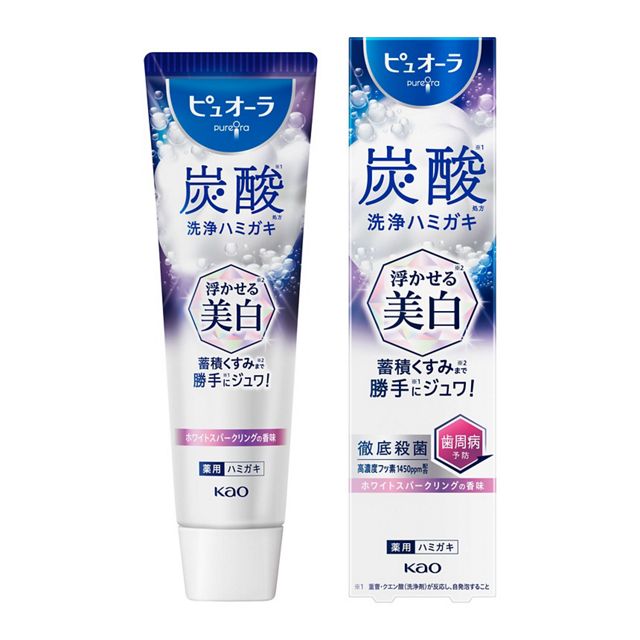 ピュオーラ　炭酸ハミガキ　浮かせる美白　９５ｇ