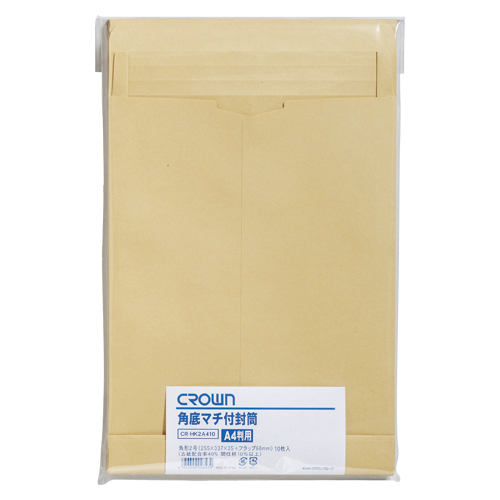 クラウン　クラフト封筒マチ付角底角２　１０枚