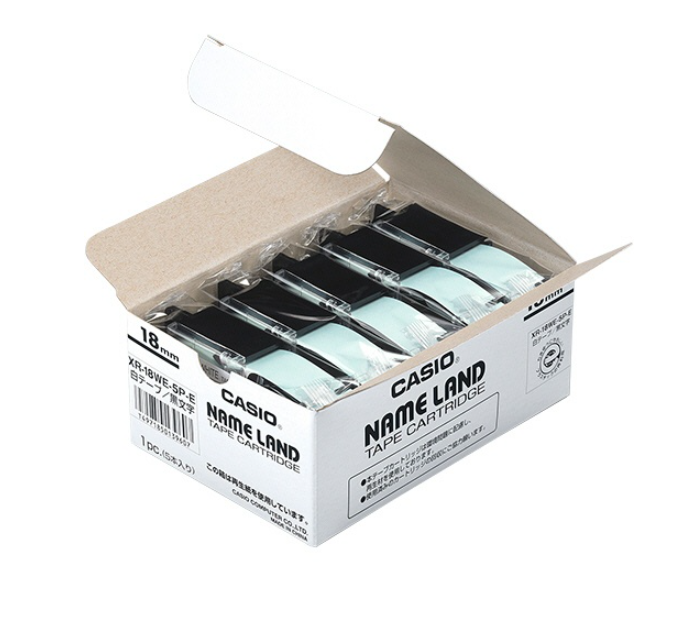 カシオ　ネームランドエコテープ　１８ｍｍ　５個入