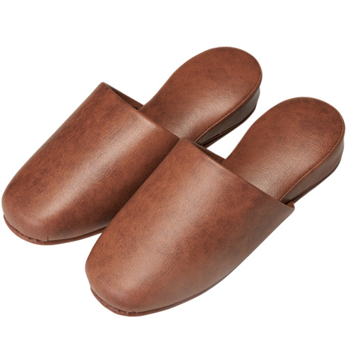 オーミケンシ　高級レザー調スリッパ