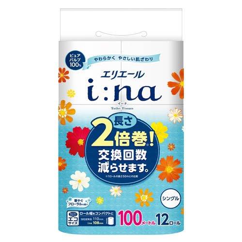 エリエール　イーナトイレットティシュー　１２Ｒ　シングル