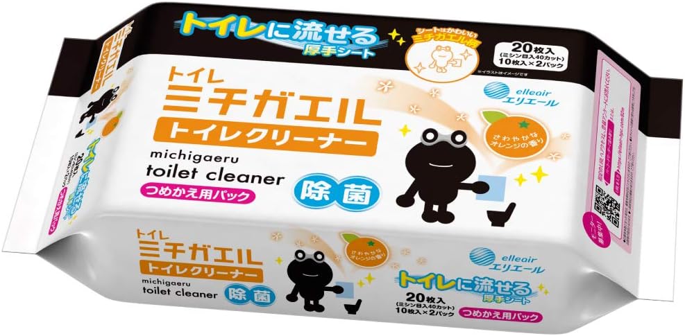 エリエールミチガエルトイレクリーナー詰替　２０枚