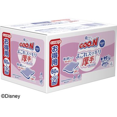 グーンよごれスッキリ厚手おしりふき　６０枚×１２Ｐ