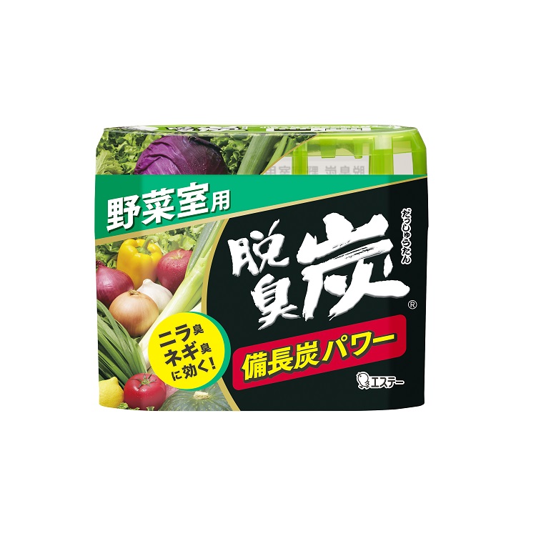 【冷蔵庫用・140g】エステー 脱臭炭｜備長炭＋活性炭で強力消臭・ゼリータイプ・無香料・長持ちタイプ