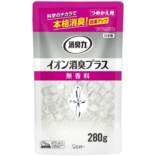 消臭力クリアビーズ　イオン消臭プラス　つめかえ　無香料２８０ｇ