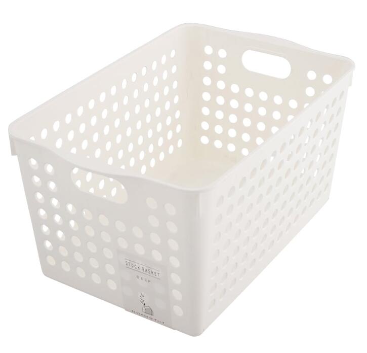 イノマタ　４５７７　ストックバスケット（ディープ）　ホワイト