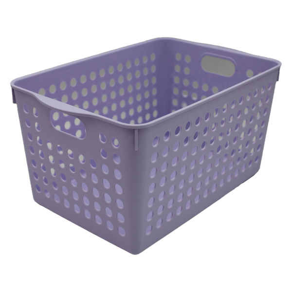 イノマタ　４５７７　ストックバスケット（ディープ）　Ｌパープル
