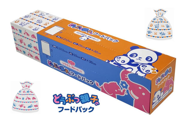 ＣＲ－３７０　どうぶつ親子のフードパック　半透明　４０枚×３０函
