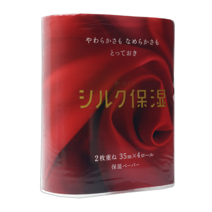 ピーエイドシルク保湿トイレット４ロールダブル　３５Ｍ