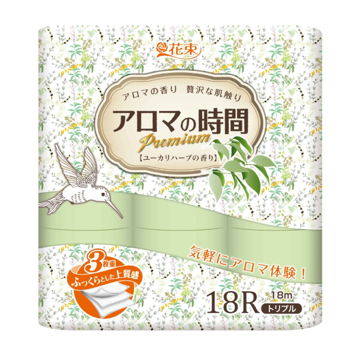 花束アロマの時間ユーカリハーブ １８ロール　 トリプル