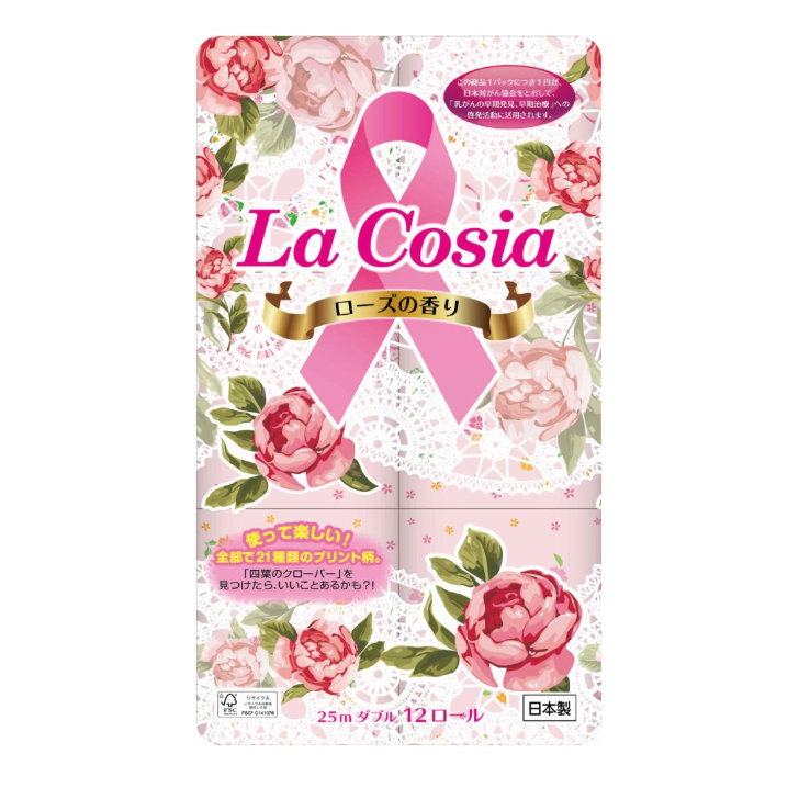 ラ・コシアプリントトイレットペーパー　 １２ロール　 ダブル