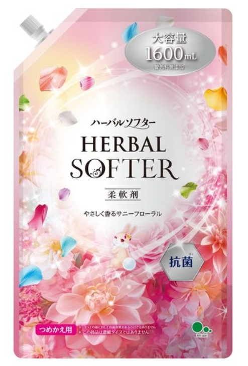 ハーバルソフター抗菌剤配合詰替　１６００ｍｌ×８袋