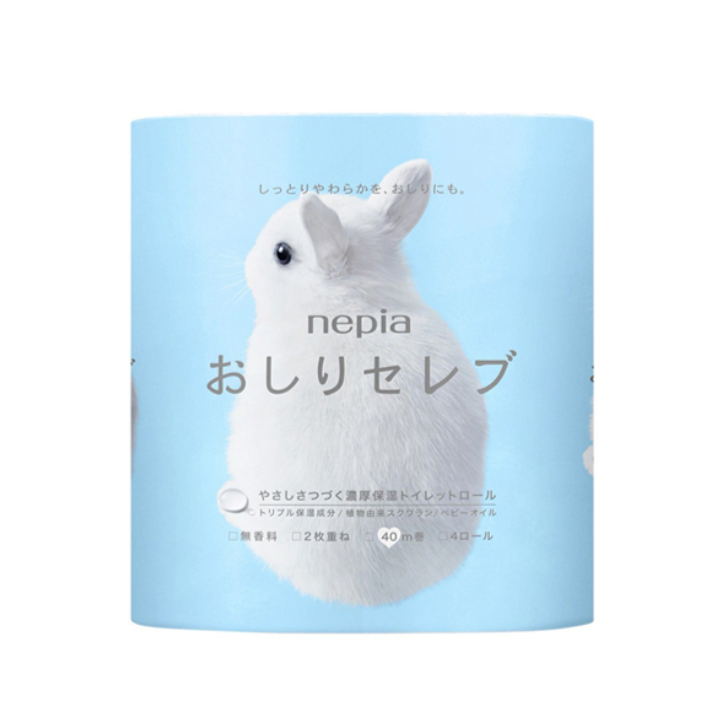 ［ケース］おしりセレブトイレットロール４Ｒ（Ｗ）４０ｍ