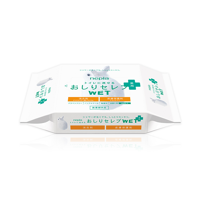 ネピアおしりセレブＷＥＴ薬用　詰替　６０Ｐ
