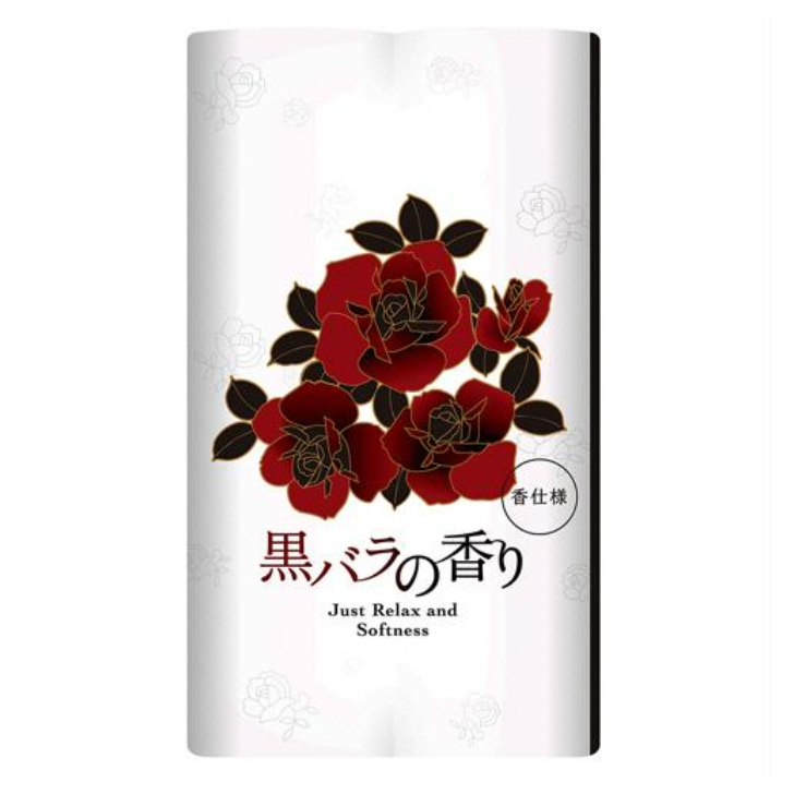 トイレットペーパー黒バラの香り　１２Ｒ　２枚重ね３０ｍ巻