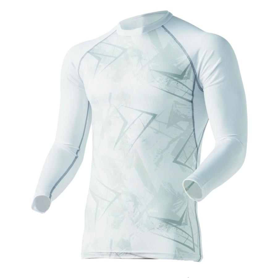 ＪＷ－６２３　８５．カモフラｘホワイト　冷感長袖クルーネックシャツ