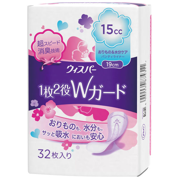 ウィスパー１枚２役Ｗガード　１５ｃｃ　３２枚