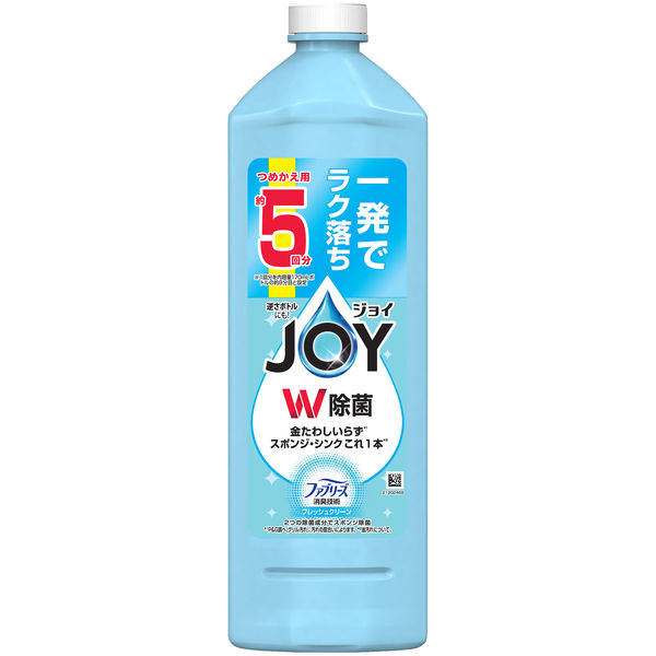 【詰替用・670mL】除菌ジョイコンパクト W消臭｜フレッシュクリーンの香り・スポンジ除菌・時短すすぎ・P&G