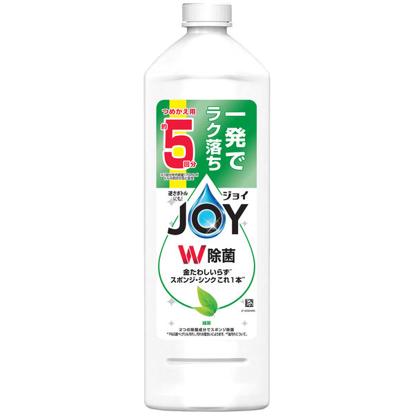 【詰替用・670mL】除菌ジョイコンパクト 緑茶の香り｜W除菌・時短すすぎ・強力洗浄・P&G