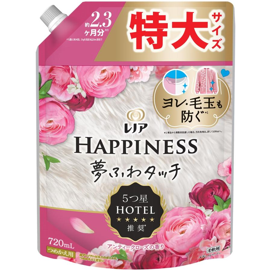 レノアハピネス夢ふわタッチ華やかに香るアンティークローズの香り詰替用特大サイズ７２０ｍＬ