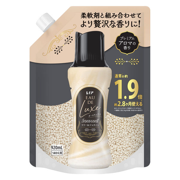 レノアオードリュクスアロマジュエル　イノセントリリー＆ジャスミンの香りつめかえ用特大サイズ９２０ｍＬ