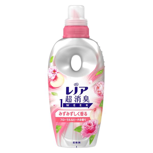 レノア超消臭1weekみずみずしく香るフローラル&ピーチの香り本体490mL