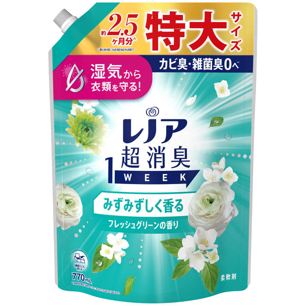 レノア超消臭１ｗｅｅｋみずみずしく香るフレッシュグリーンの香りつめかえ用特大サイズ７７０ｍＬ