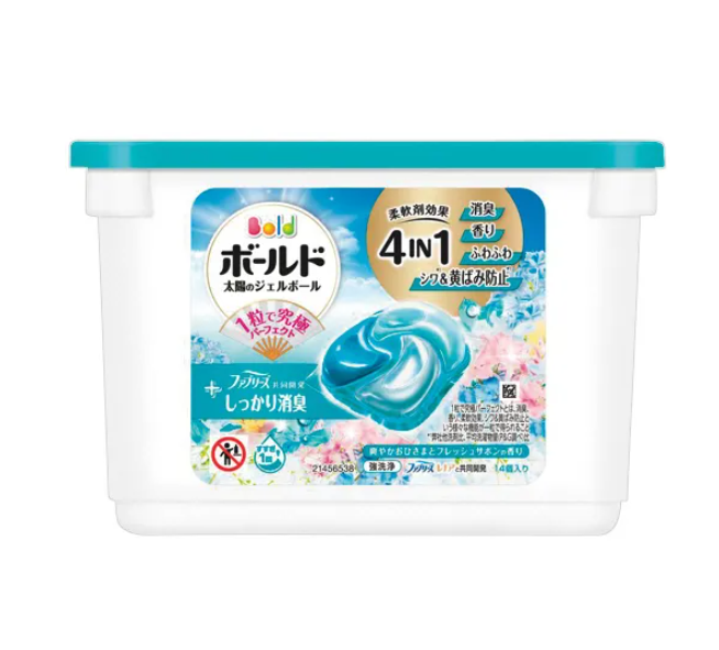 ボールドジェルボール４Ｄ　爽やかおひさまとフレッシュサボンの香り　本体　１４Ｐ