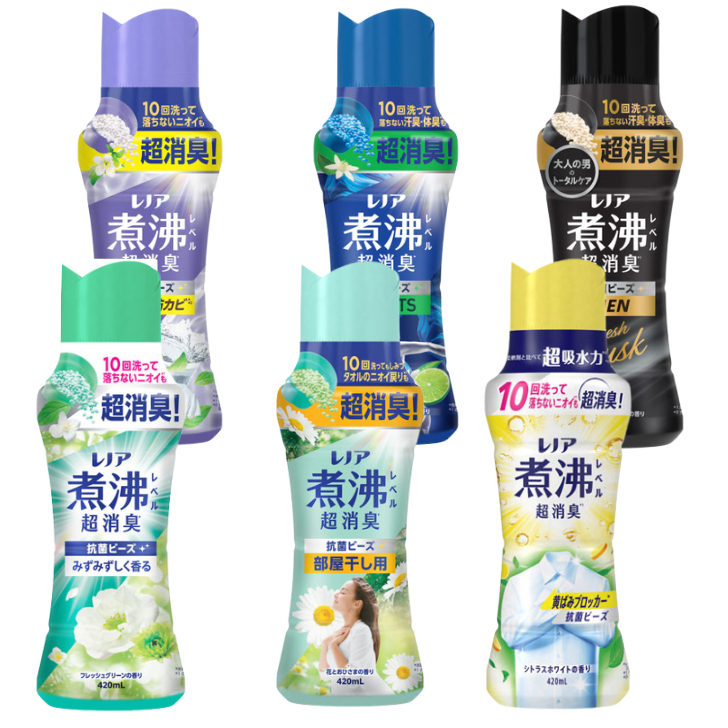 ［7月キャンペーン対象品］［ケース］レノア煮沸レベル消臭抗菌ビーズ　本体　４２０ｍｌ×６本