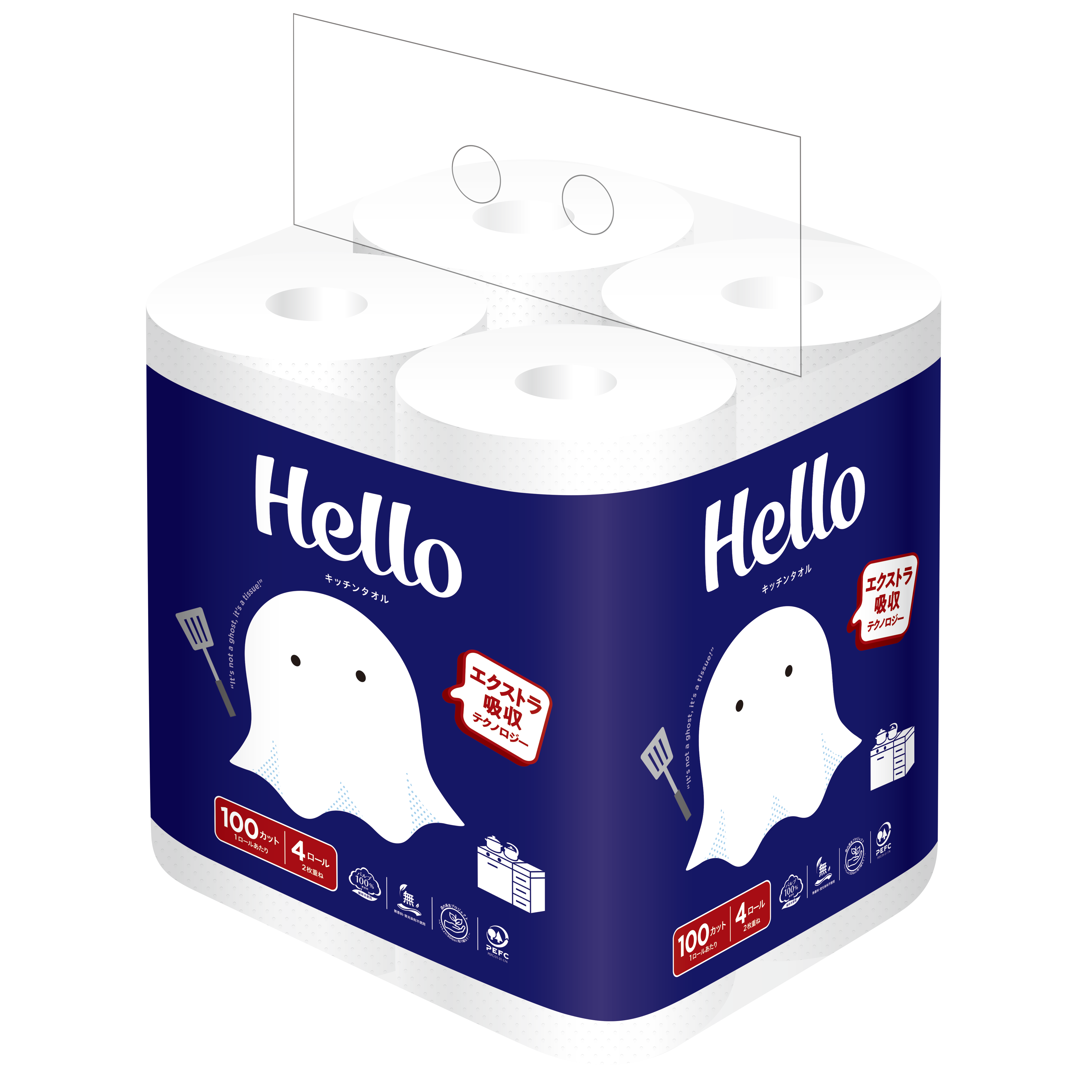 ハローキッチンタオル　１００カット　４Ｒ