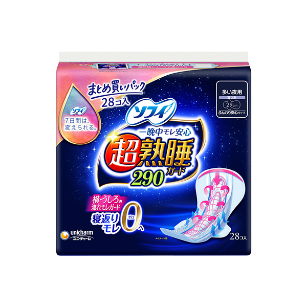 ソフィ超熟睡ガード２９０　１８枚