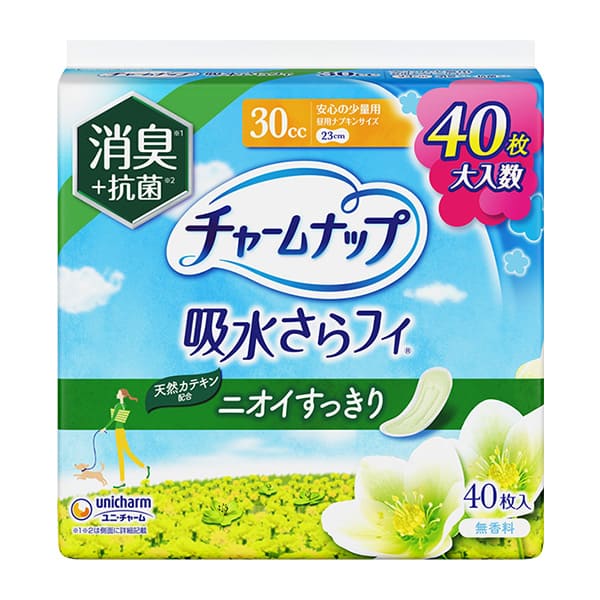 チャ－ムナップ安心の少量用消臭タイプ４０枚