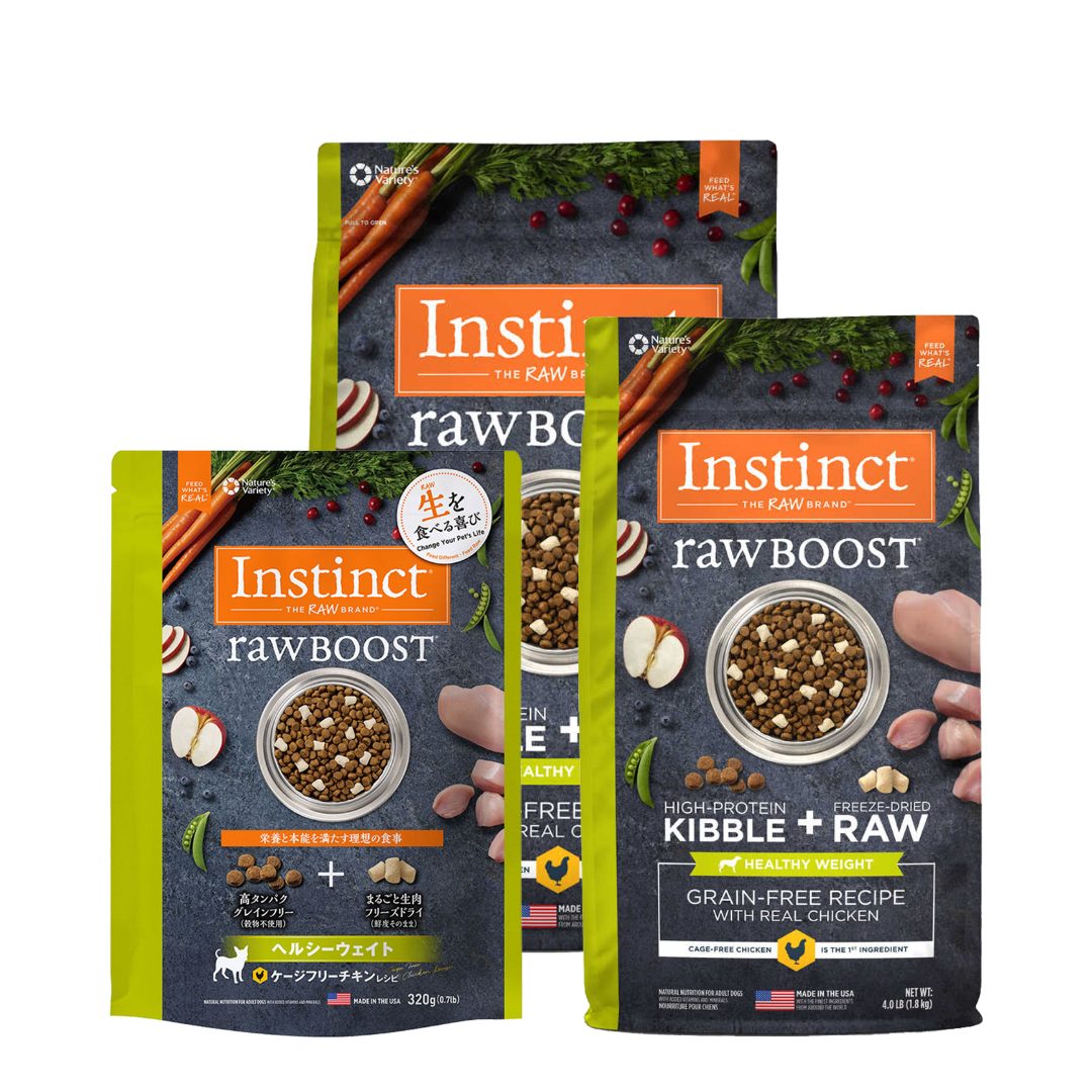 インスティンクト　Raw Boost ヘルシーウェイト 3サイズ(320g、1.8kg、9kg)
