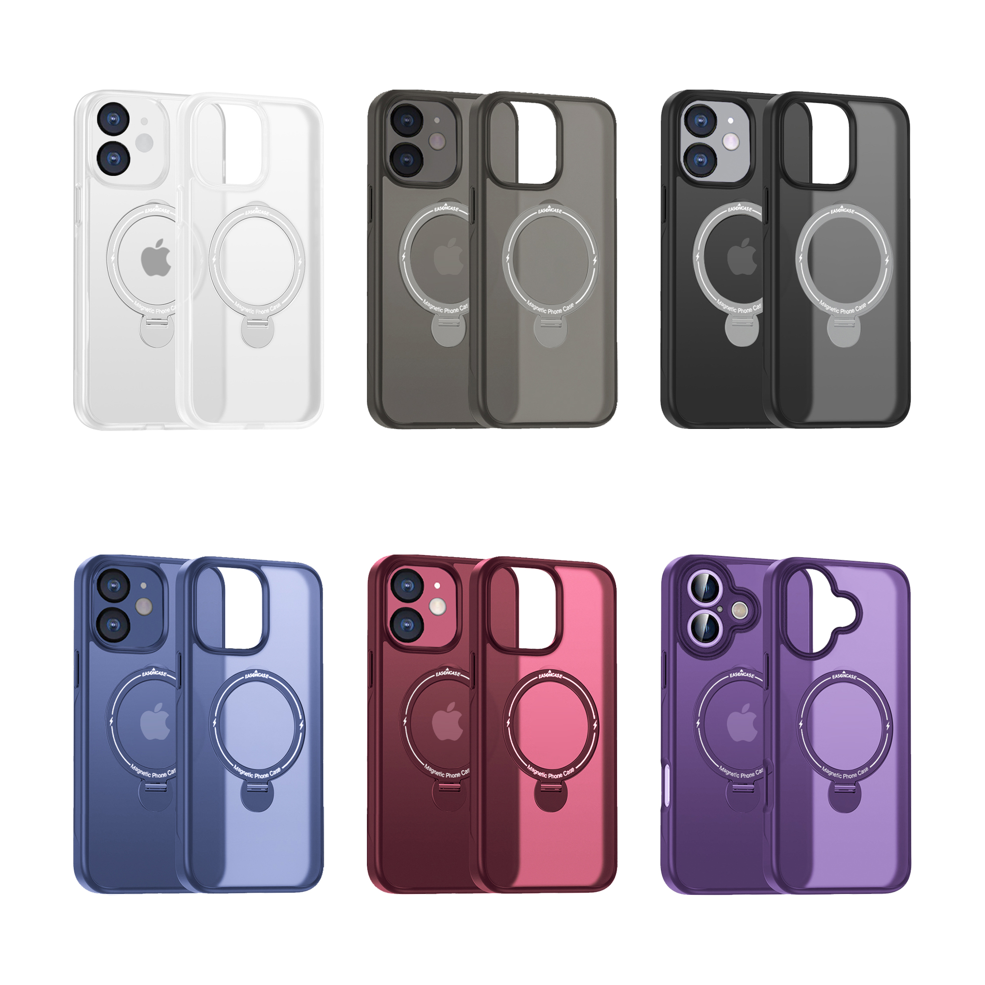 リング付き360度スタンド型スマホ保護ケース（Magesafe対応）