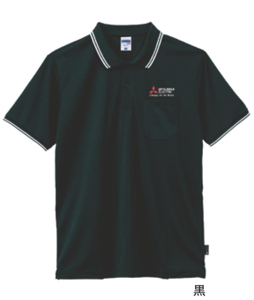 【MS3121-16-47】ライン入りベーシックドライポロシャツ(黒)