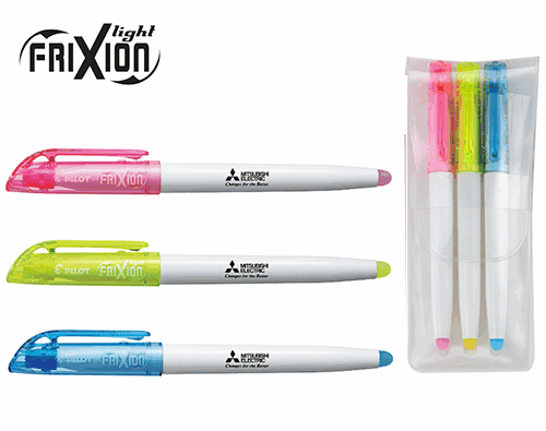 【MC4019】消せる蛍光ペンフリクション３P（白軸）