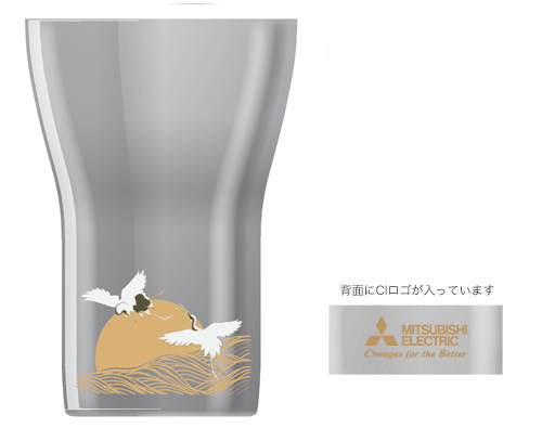 【MC4404】燕 ステンレスタンブラー<二羽鶴>