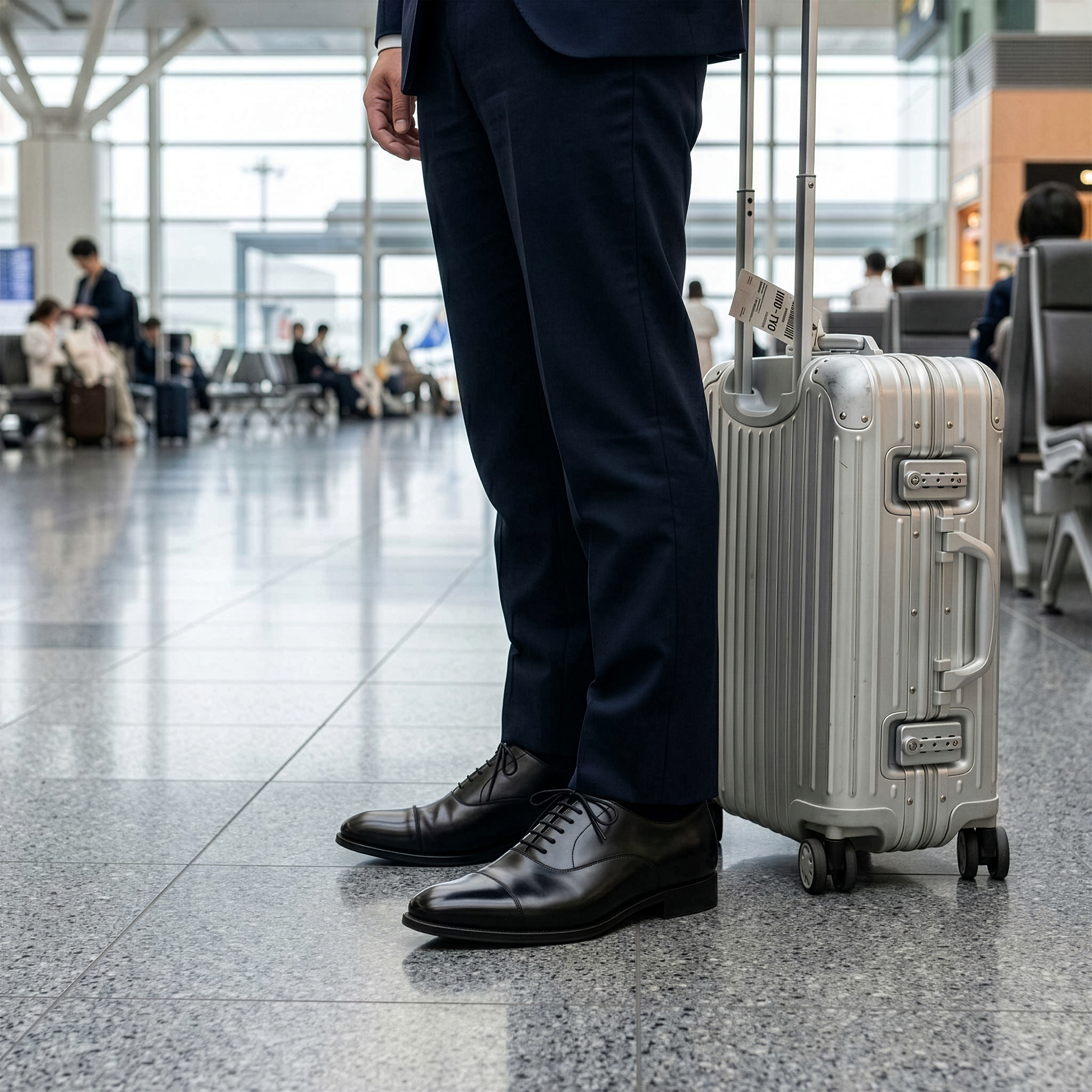 同じ靴を連日履く出張の足元に