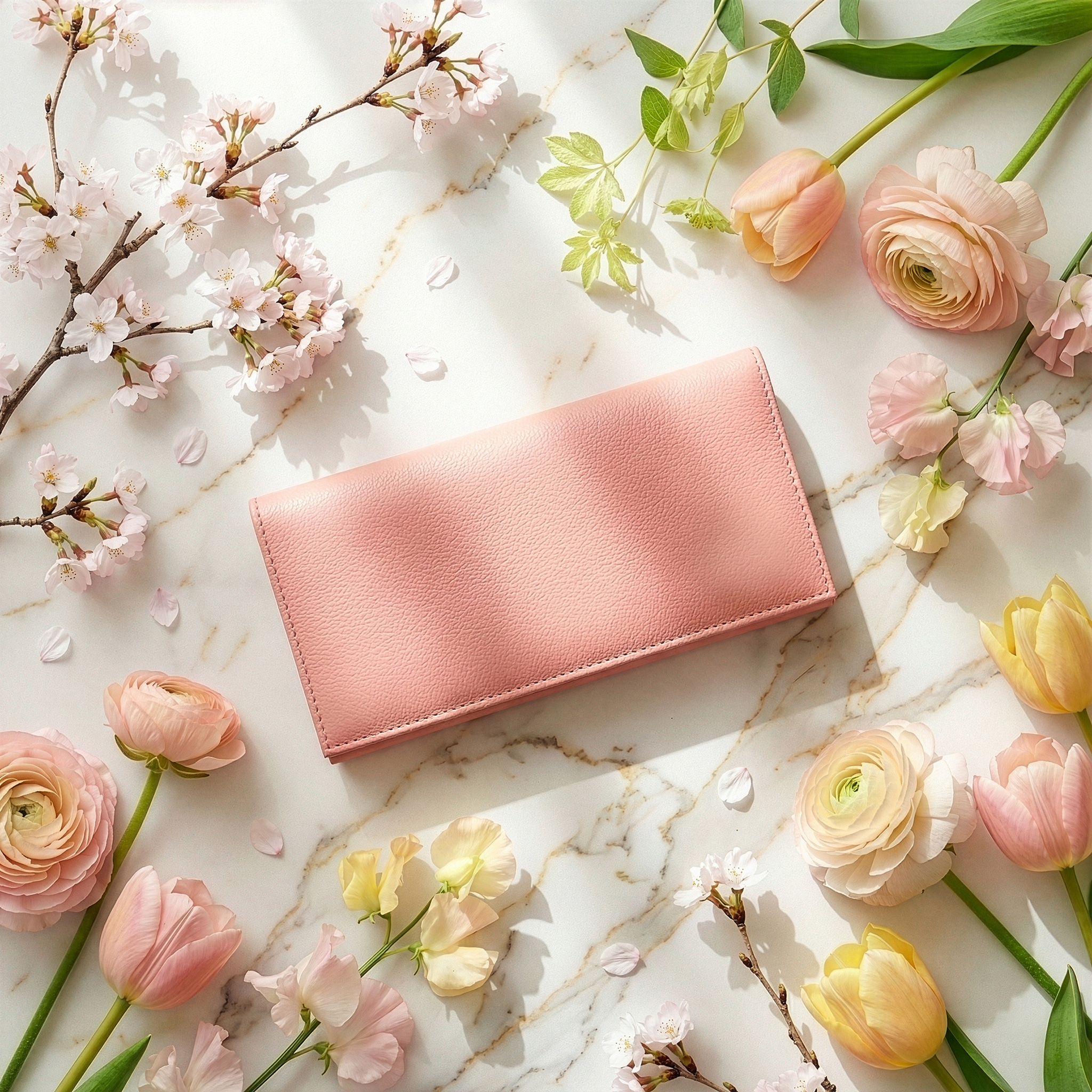 パステルカラーの財布