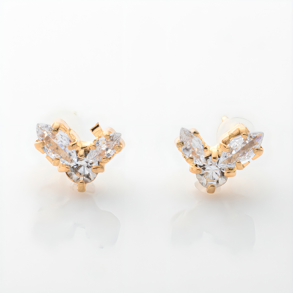 日本製 K18ポストピアス（18金・金属アレルギー対応）[jk-270]