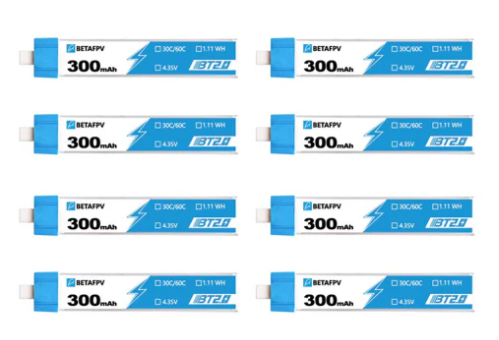 BT2.0 300mAh 1S 30C　HV Battery (8pcs) 【在庫処分半額セール実施中！】50%Off価格で超お得！