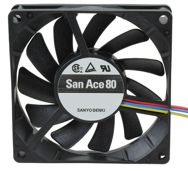 回転停止アラーム付き冷却ファン　DC12V　80×15厚　Plasma Flood System用