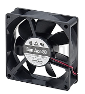 回転停止アラーム付き冷却ファン　DC12V 0.18A 　80×25厚PC用（フロント側ファン）