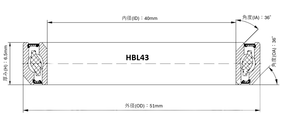 ヘッドベアリング HBL43