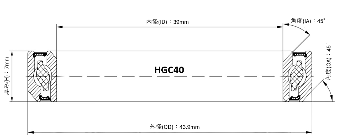 ヘッドベアリング HGC40