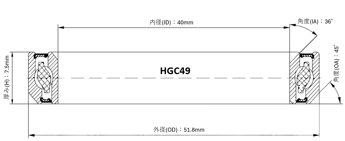 ヘッドベアリング HGC49