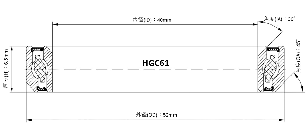 ヘッドベアリング HGC61