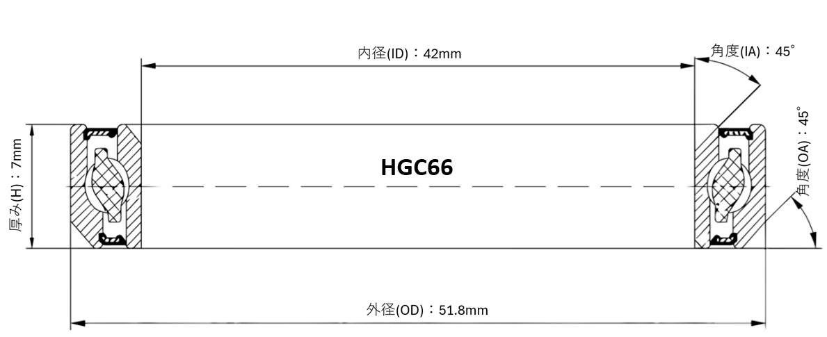 ヘッドベアリング HGC66